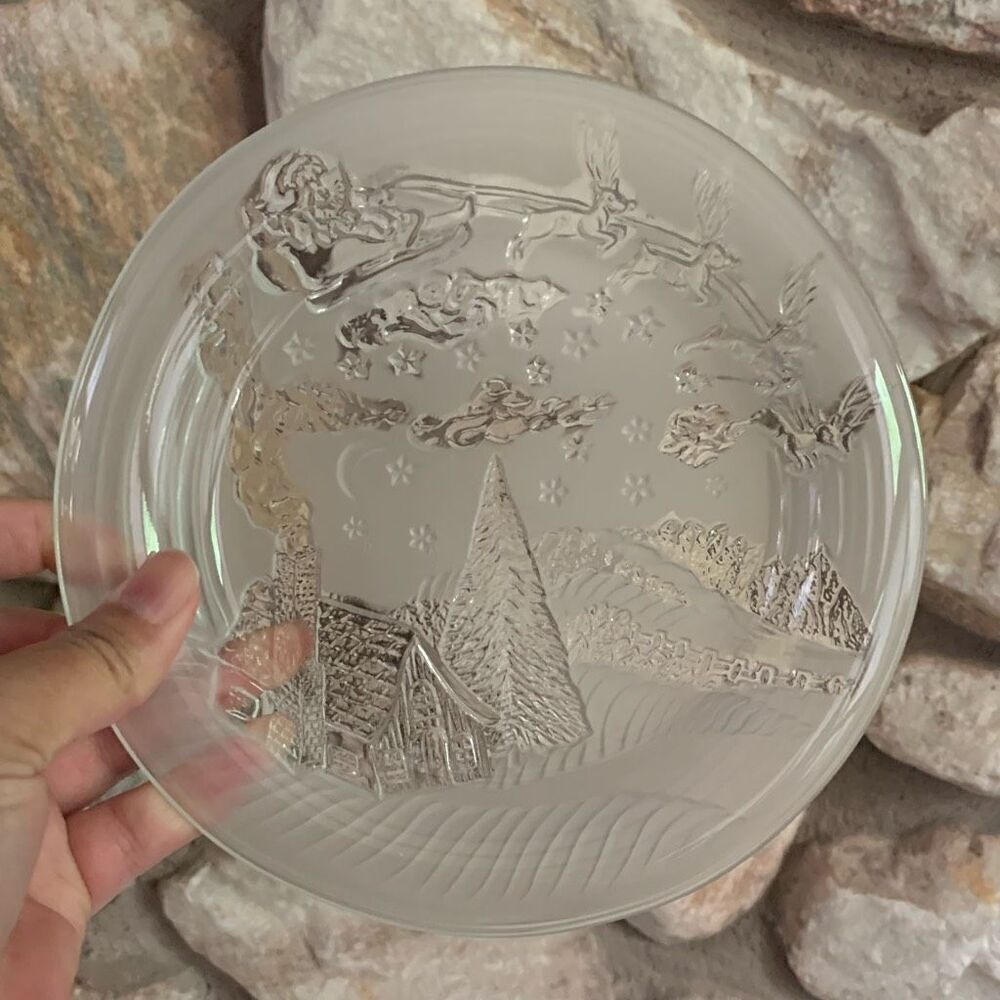 Christmas Santa with Reindeer platter